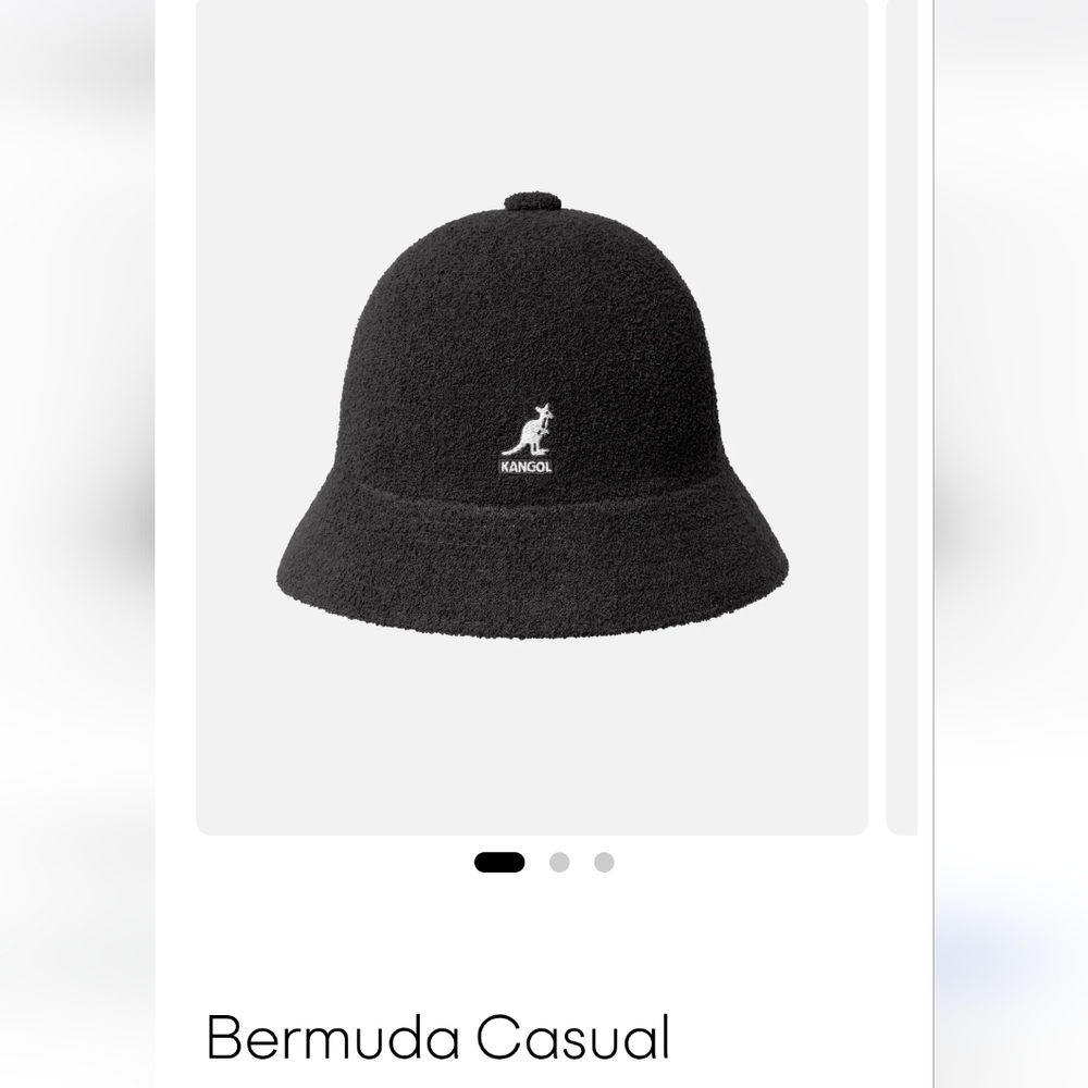 Kangol Black Bermuda Textured Bucket Hat
